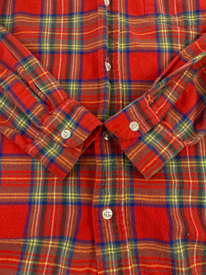 【現状渡し品】【メンズ】 L.L.Bean エルエルビーン 80S CHECK SHIRT チェックシャツ フランネル ロングスリーブ 146-250713-AS-4-min サイズ：S カラー：レッド系 万代Net店