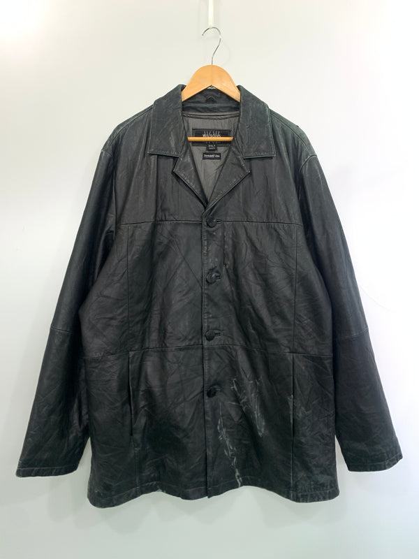【現状渡し品】【メンズ】 WILSONS LEATHER PELLE STUDIO ウィルソンズ レザー ペレ スタジオ LEATHER JACKET レザージャケット アウター 146-260619-jt-28-min サイズ：2XL カラー：ブラック 万代Net店