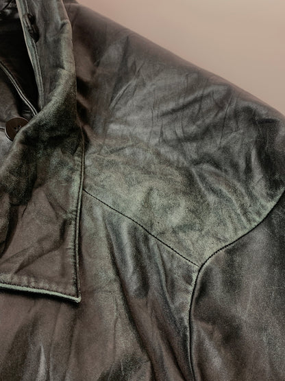 【現状渡し品】【メンズ】 WILSONS LEATHER PELLE STUDIO ウィルソンズ レザー ペレ スタジオ LEATHER JACKET レザージャケット アウター 146-260619-jt-28-min サイズ：2XL カラー：ブラック 万代Net店
