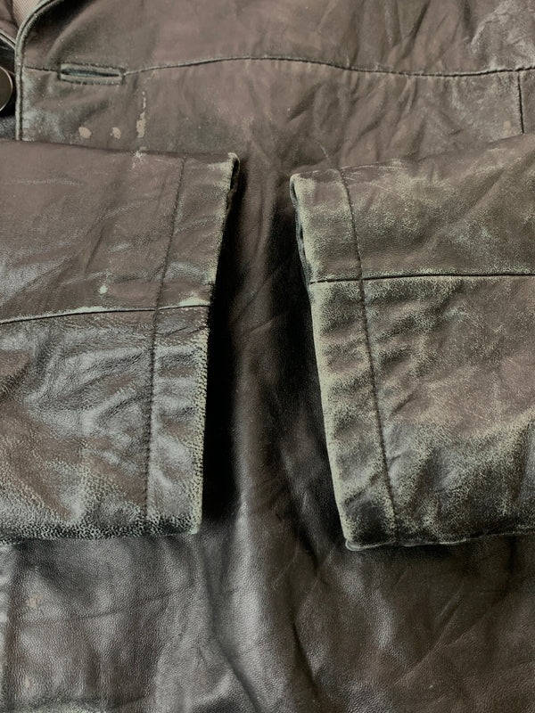 【現状渡し品】【メンズ】 WILSONS LEATHER PELLE STUDIO ウィルソンズ レザー ペレ スタジオ LEATHER JACKET レザージャケット アウター 146-260619-jt-28-min サイズ：2XL カラー：ブラック 万代Net店