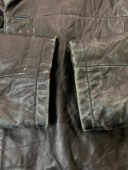 【現状渡し品】【メンズ】 WILSONS LEATHER PELLE STUDIO ウィルソンズ レザー ペレ スタジオ LEATHER JACKET レザージャケット アウター 146-260619-jt-28-min サイズ：2XL カラー：ブラック 万代Net店