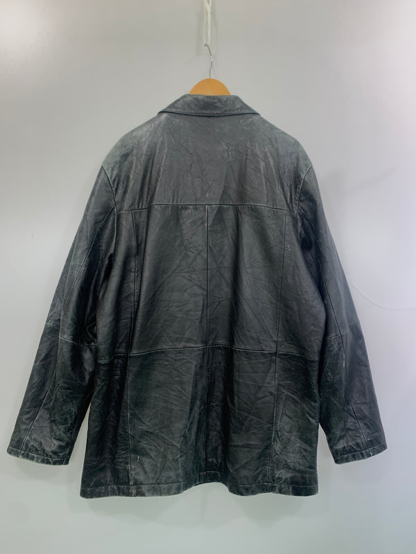 【現状渡し品】【メンズ】 WILSONS LEATHER PELLE STUDIO ウィルソンズ レザー ペレ スタジオ LEATHER JACKET レザージャケット アウター 146-260619-jt-28-min サイズ：2XL カラー：ブラック 万代Net店