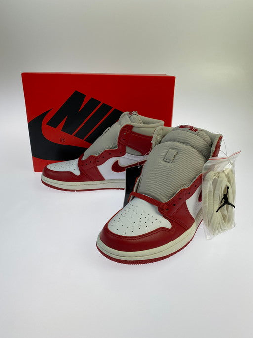 【中古美品】【メンズ/レディース】 NIKE ナイキ DJ4891-061 WOMEN’S AIR JORDAN 1 HIGH OG NEWSTALGIA 靴 シューズ スニーカー 160-250401-AS-1-min サイズ：25.5cm カラー：レッド/ホワイト 万代Net店