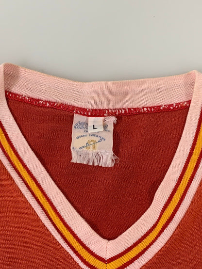 【中古品】【メンズ】 KNITTING MILLS ニッティングミルズ 60'S FOOTBALL SHIRT 60年代 フットボール シャツ 半袖 メンズ トップス 146-250330-em-07-min サイズ：L カラー：オレンジ系 万代Net店
