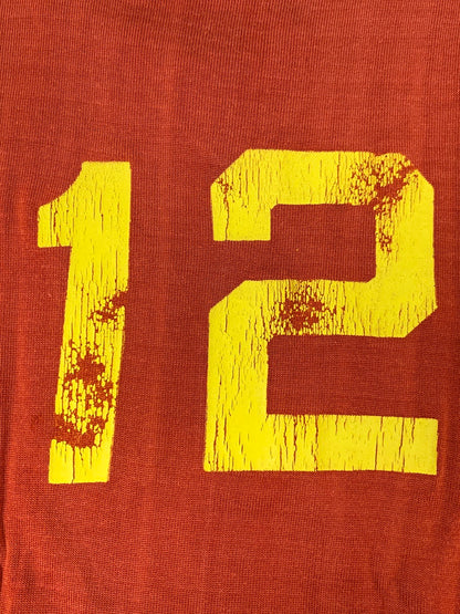 【中古品】【メンズ】 KNITTING MILLS ニッティングミルズ 60'S FOOTBALL SHIRT 60年代 フットボール シャツ 半袖 メンズ トップス 146-250330-em-07-min サイズ：L カラー：オレンジ系 万代Net店