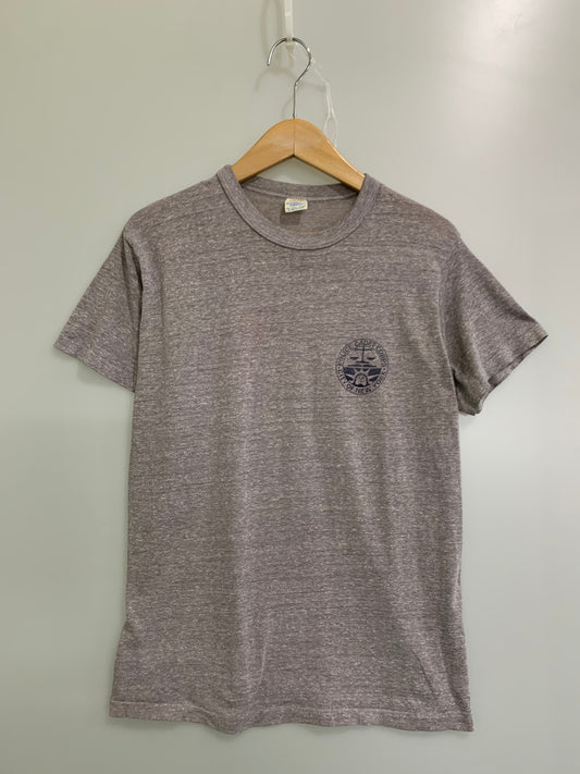 【中古品】【メンズ】 Champion チャンピオン 80'S 染み込みプリントTシャツ メンズ トップス 80年代 半袖 Tシャツ 146-250330-em-06-min サイズ：L カラー：グレー 万代Net店