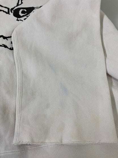 【中古品】【メンズ】 CHALLENGER チャレンジャー SKULL HOODIE プルオーバーパーカー 142-250401-AS-64-min サイズ：L カラー：ホワイト 万代Net店