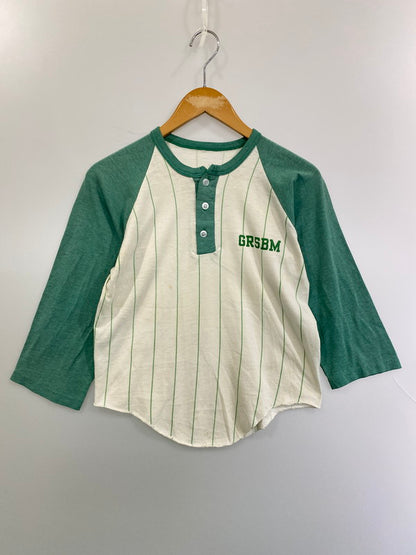 【現状渡し品】【メンズ】 VINTAGE ヴィンテージ ヘンリーネック ベースボールシャツ 146-250406-ks-10-min サイズ：不明 カラー：グリーン系 万代Net店