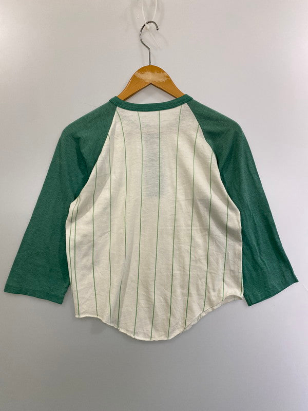 【現状渡し品】【メンズ】 VINTAGE ヴィンテージ ヘンリーネック ベースボールシャツ 146-250406-ks-10-min サイズ：不明 カラー：グリーン系 万代Net店