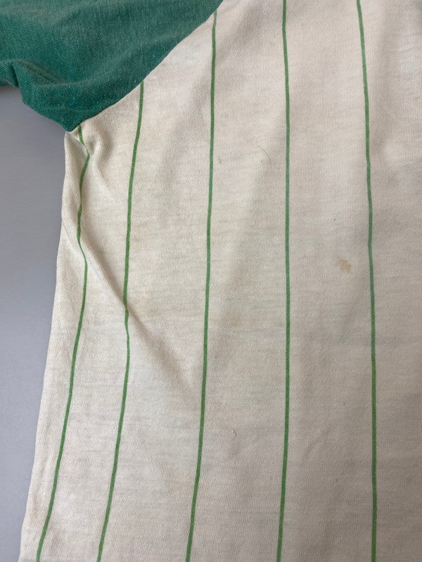 【現状渡し品】【メンズ】 VINTAGE ヴィンテージ ヘンリーネック ベースボールシャツ 146-250406-ks-10-min サイズ：不明 カラー：グリーン系 万代Net店