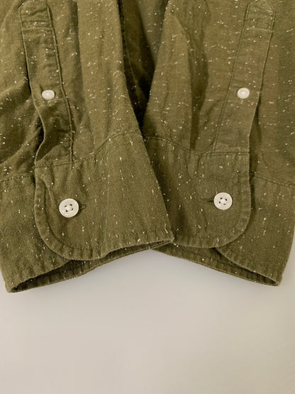 【中古品】【メンズ】 J.CREW ジェイクルー L/S COTTON SHIRT K1628 モーリシャス製 ロングスリーブ スリムマーブルコットンシャツ 長袖シャツ トップス 146-260617-yn-12-min サイズ：L カラー：オリーブグリーン 万代Net店