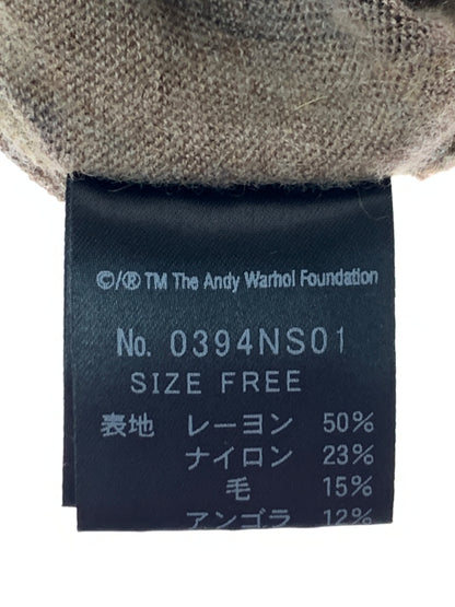 【中古品】【メンズ】 ANDYWARHOL BY HISTERIC GLAMOUR アンディウォーホル バイ ヒステリックグラマー SKULL KNIT スカル ニット メンズ 長袖 140-260709-hu-02-min サイズ：FREE カラー：ブラウン 万代Net店