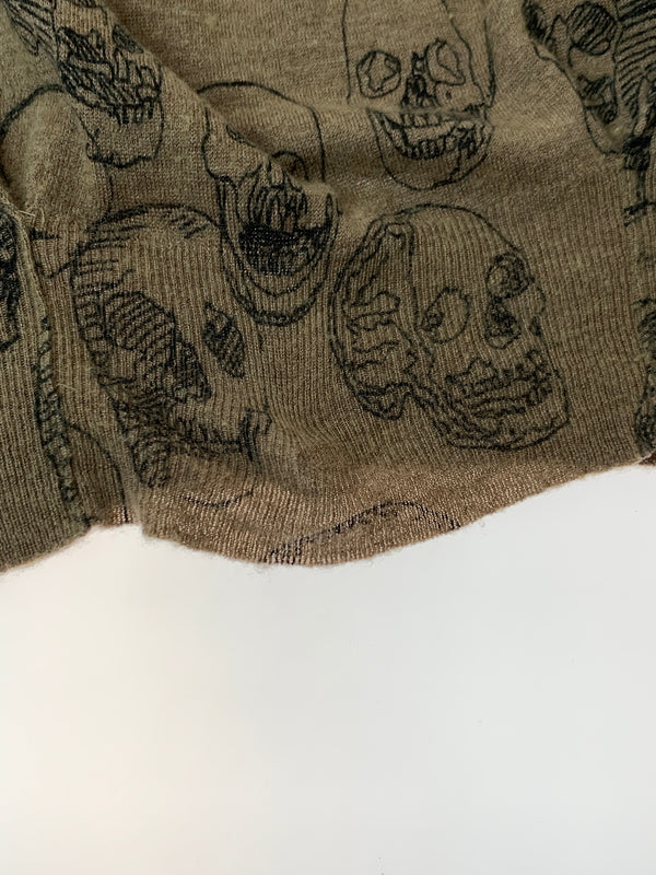 【中古品】【メンズ】 ANDYWARHOL BY HISTERIC GLAMOUR アンディウォーホル バイ ヒステリックグラマー SKULL KNIT スカル ニット メンズ 長袖 140-260709-hu-02-min サイズ：FREE カラー：ブラウン 万代Net店