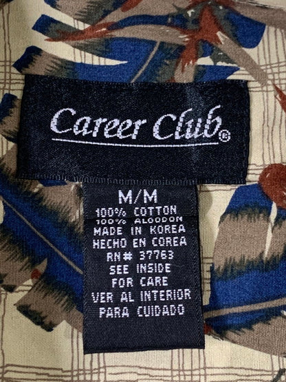 【中古品】【メンズ】 CAREER CLUB キャリアクラブ S S COTTON SHIRT コットン 半袖 シャツ トップス 146-250403-cn-4-min サイズ：M カラー：マルチカラー 万代Net店