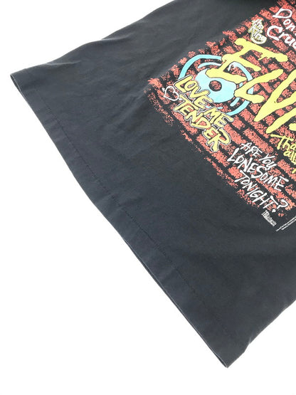 【中古品】【メンズ】 ELVIS PRESLEY エルヴィス プレスリー 90's GRAFFITI S/S TEE 90年代 グラフィティ Tシャツ 半袖Tシャツ ストリートアート トップス 146-260511-ty-06-tagh サイズ：サイズ表記なし 下記参照 カラー：ブラック 万代Net店