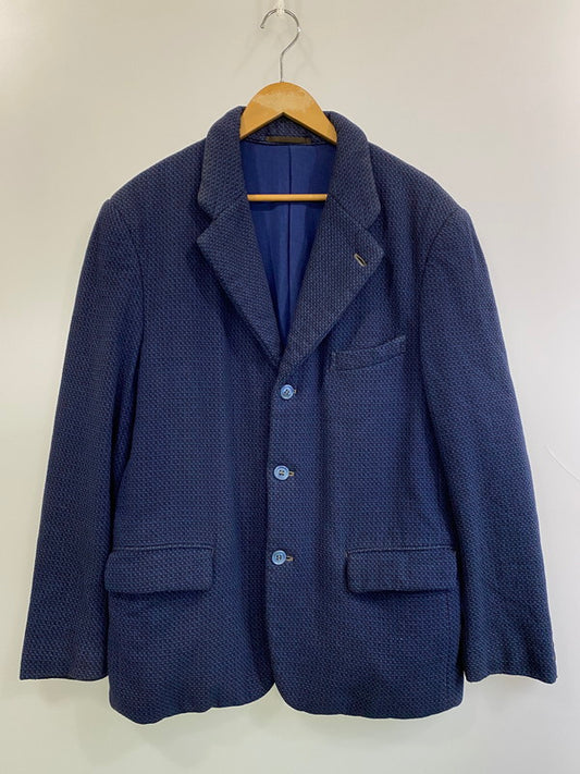 【中古品】【メンズ】 COMME DES GARCONS HOMME PLUS コムデギャルソン オムプリュス PJ-04053S 90S WOOL JACKET ウール ジャケット アウター 140-250403-cn-14-min サイズ：S カラー：ブルー/ブラック 万代Net店