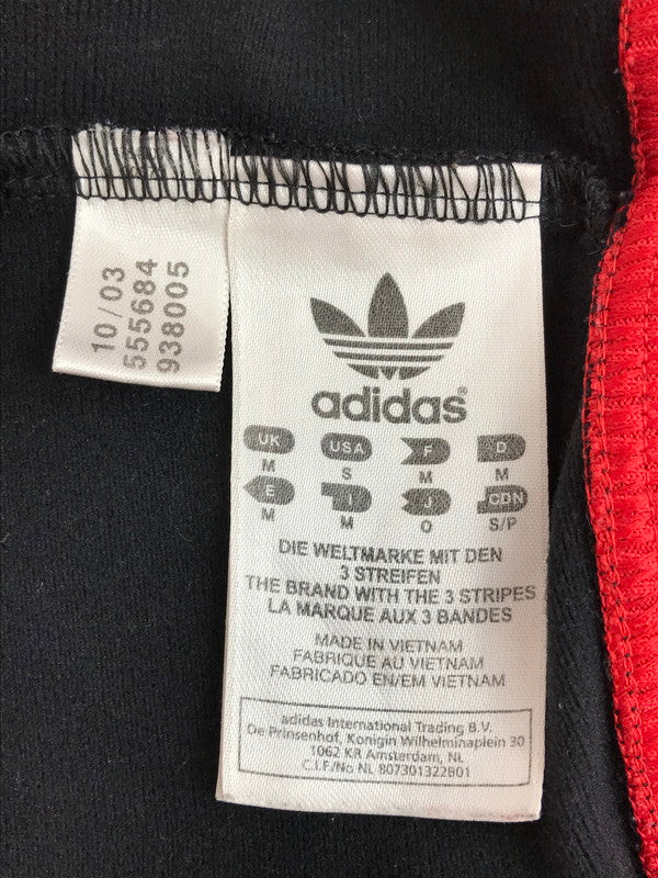 【中古品】【メンズ】 adidas アディダス 90'S TRACK JACKET 90年代 トラックジャケット ライトアウター 146-251027-na-08-tag サイズ：M カラー：ブラック/レッド 万代Net店