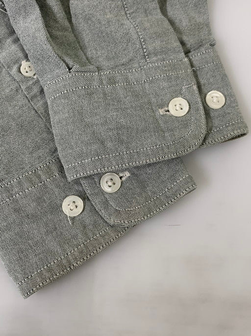 【中古品】【メンズ】 EDDIE BAUER エディー バウアー 90S COTTON SHIRT コットン 長袖 シャツ トップス 146-250403-cn-6-min サイズ：M カラー：グレー系 万代Net店