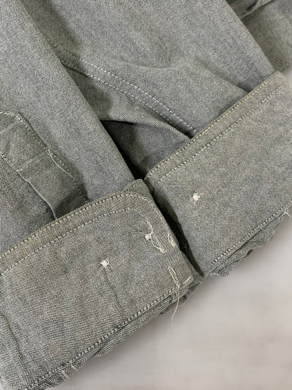【中古品】【メンズ】 EDDIE BAUER エディー バウアー 90S COTTON SHIRT コットン 長袖 シャツ トップス 146-250403-cn-6-min サイズ：M カラー：グレー系 万代Net店