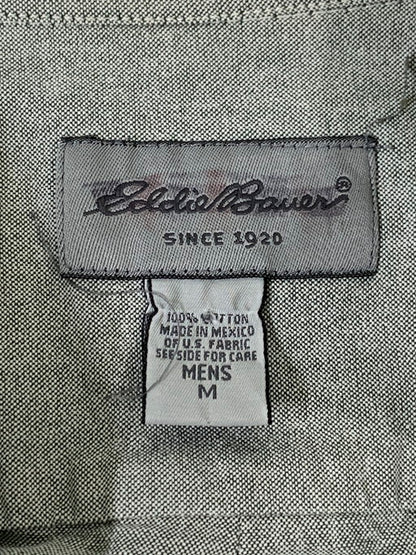 【中古品】【メンズ】 EDDIE BAUER エディー バウアー 90S COTTON SHIRT コットン 長袖 シャツ トップス 146-250403-cn-6-min サイズ：M カラー：グレー系 万代Net店