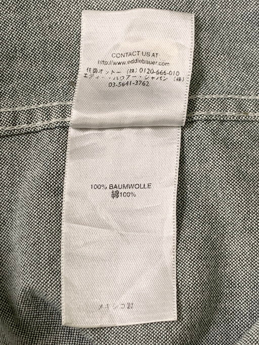 【中古品】【メンズ】 EDDIE BAUER エディー バウアー 90S COTTON SHIRT コットン 長袖 シャツ トップス 146-250403-cn-6-min サイズ：M カラー：グレー系 万代Net店