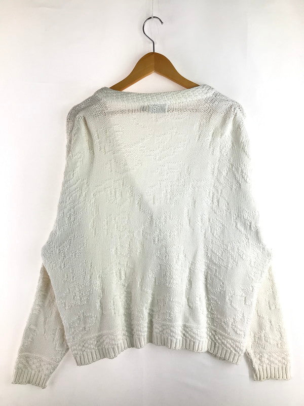 【中古品】【メンズ】 L.L.Bean エルエルビーン 90'S DESIGNED CARDIGAN 90年代 カーディガン 146-251027-na-05-tag サイズ：L カラー：ホワイト 万代Net店