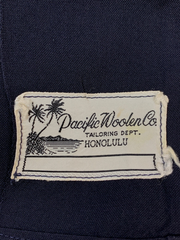 【中古品】【メンズ】 USED ユーズド HONOLULU POLICE SHIRT ホノルル ポリス 半袖 シャツ メンズ トップス 146-260510-em-27-min カラー：ネイビー 万代Net店