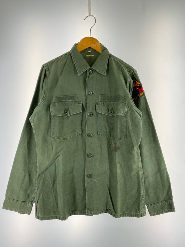 【現状渡し品】【メンズ】 U.S.ARMY ユーエスアーミー 60'S UTILITY SHIRT ユーティリティシャツ 146-250713-AS-7-min カラー：カーキ 万代Net店