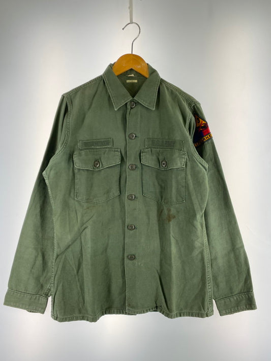 【現状渡し品】【メンズ】 U.S.ARMY ユーエスアーミー 60'S UTILITY SHIRT ユーティリティシャツ 146-250713-AS-7-min カラー：カーキ 万代Net店