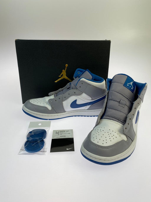 【中古品】【メンズ】 NIKE ナイキ DQ8426-014 AIR JORDAN 1 MID TRUE BLUE エアジョーダン ワン スニーカー シューズ 靴 160-250402-cn-5-min サイズ：27cm カラー：CEMENT GREY/WHITE TRUE BLUE 万代Net店