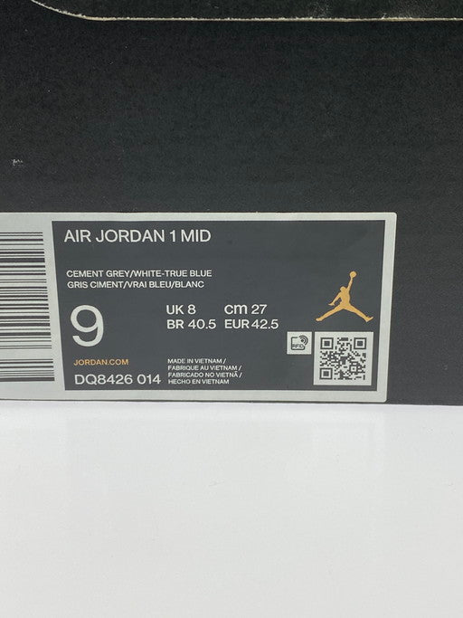 【中古品】【メンズ】 NIKE ナイキ DQ8426-014 AIR JORDAN 1 MID TRUE BLUE エアジョーダン ワン スニーカー シューズ 靴 160-250402-cn-5-min サイズ：27cm カラー：CEMENT GREY/WHITE TRUE BLUE 万代Net店