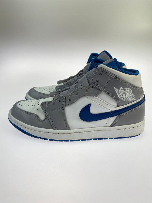 【中古品】【メンズ】 NIKE ナイキ DQ8426-014 AIR JORDAN 1 MID TRUE BLUE エアジョーダン ワン スニーカー シューズ 靴 160-250402-cn-5-min サイズ：27cm カラー：CEMENT GREY/WHITE TRUE BLUE 万代Net店
