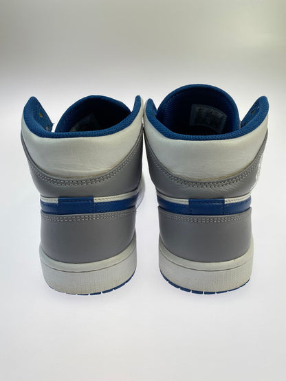 【中古品】【メンズ】 NIKE ナイキ DQ8426-014 AIR JORDAN 1 MID TRUE BLUE エアジョーダン ワン スニーカー シューズ 靴 160-250402-cn-5-min サイズ：27cm カラー：CEMENT GREY/WHITE TRUE BLUE 万代Net店