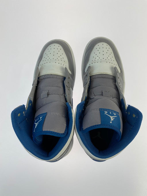 【中古品】【メンズ】 NIKE ナイキ DQ8426-014 AIR JORDAN 1 MID TRUE BLUE エアジョーダン ワン スニーカー シューズ 靴 160-250402-cn-5-min サイズ：27cm カラー：CEMENT GREY/WHITE TRUE BLUE 万代Net店