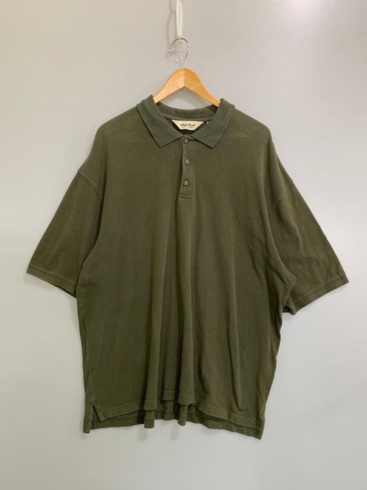 【中古品】【メンズ】 Eddie Bauer エディー・バウアー 90's POLO SHIRT 90年代 ポロシャツ トップス 146-260409-SH-15-min サイズ：XXL カラー：オリーブグリーン 万代Net店