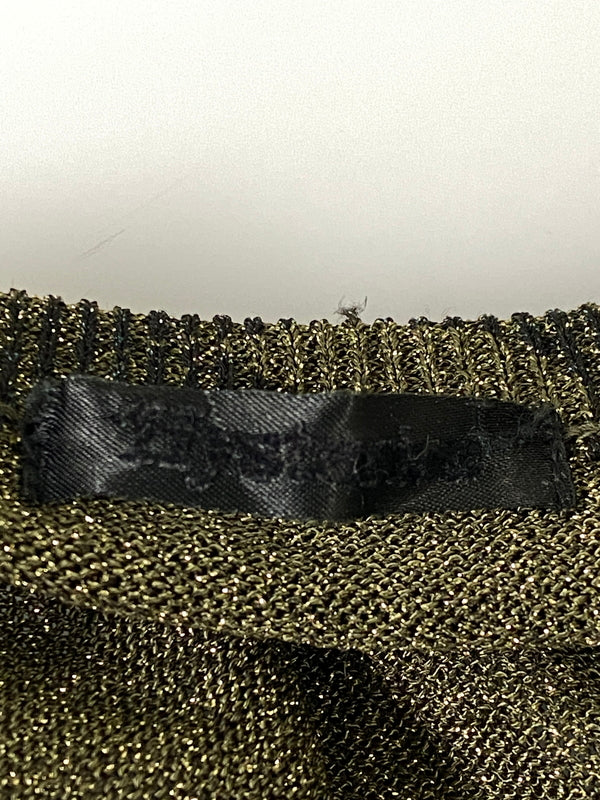【中古品】【メンズ】 HYSTERIC GLAMOUR ヒステリックグラマー 90's SNAKE L/S TEE 90年代 スネーク ラメ ロングスリーブTシャツ トップス 140-260709-yn-02-min サイズ：FREE カラー：オリーブ系/ゴールドラメ 万代Net店
