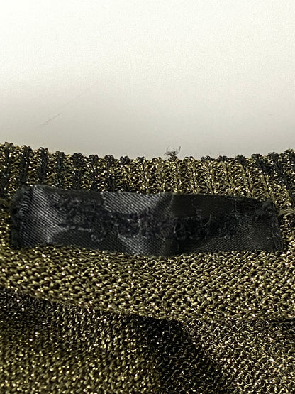 【中古品】【メンズ】 HYSTERIC GLAMOUR ヒステリックグラマー 90's SNAKE L/S TEE 90年代 スネーク ラメ ロングスリーブTシャツ トップス 140-260709-yn-02-min サイズ：FREE カラー：オリーブ系/ゴールドラメ 万代Net店