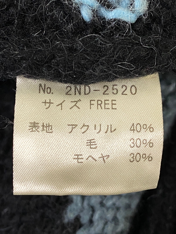 【中古品】【メンズ】 HYSTERIC GLAMOUR ヒステリックグラマー STAR FULL ZIP KNIT PARKA 初期 スター フルジップ ニットパーカー トップス 140-260709-yn-01-min サイズ：FREE カラー：ブラック 万代Net店
