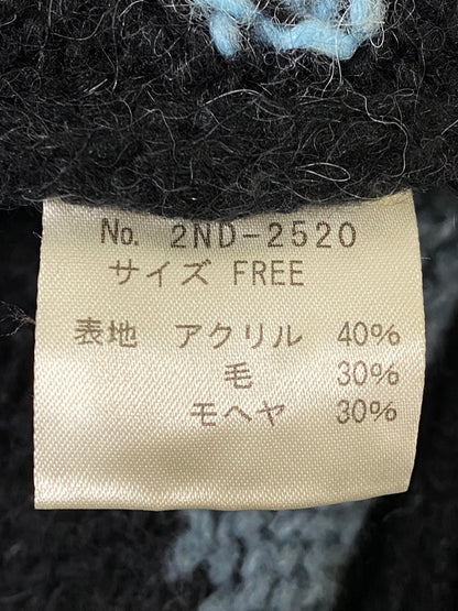 【中古品】【メンズ】 HYSTERIC GLAMOUR ヒステリックグラマー STAR FULL ZIP KNIT PARKA 初期 スター フルジップ ニットパーカー トップス 140-260709-yn-01-min サイズ：FREE カラー：ブラック 万代Net店