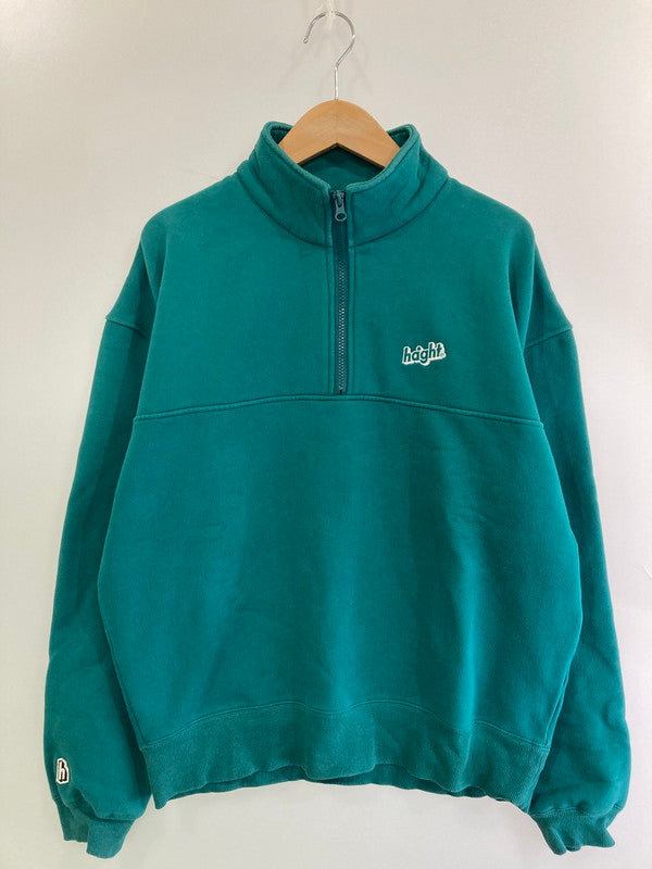 【中古品】【メンズ】 HAIGHT ヘイト HALF ZIP SWEAT ハーフ ジップ スウェット メンズ トップス 142-250411-em-03-min サイズ：M カラー：グリーン 万代Net店