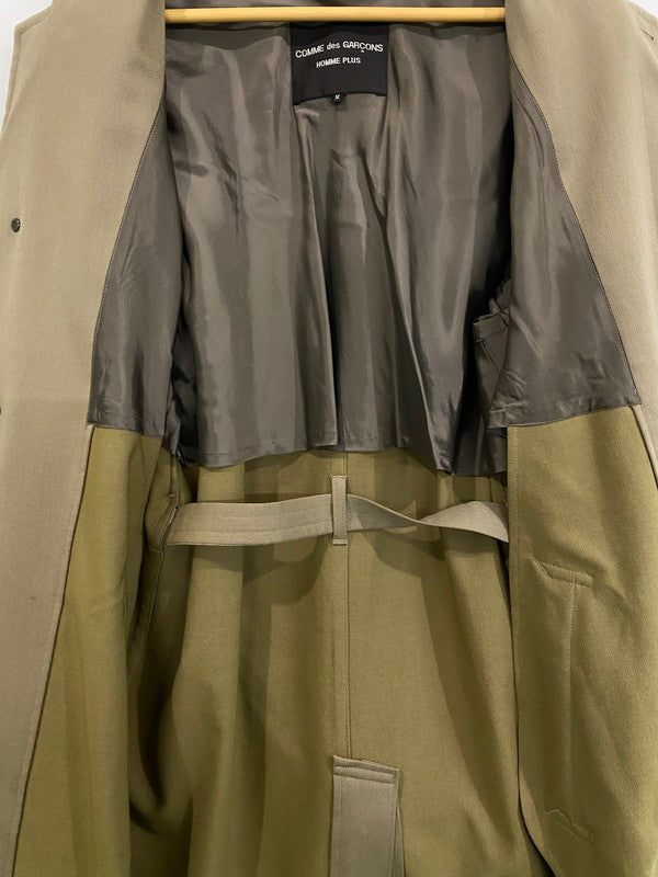 【現状渡し品】【メンズ】 COMME des GARCONS HOMME PLUS コムデギャルソンオムプリュス PT-C002 07AW COAT トレンチコート アウター 140-250405-ks-04-min サイズ：M カラー：ライトブラウン 万代Net店