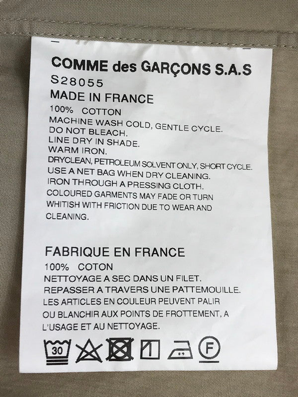 【中古品】【メンズ】 COMME des GARCONS SHIRT コムデギャルソンシャツ COTTON POPLIN PLAIN S28055 長袖シャツ 140-251230-na-04-tag サイズ：S カラー：ベージュ 万代Net店