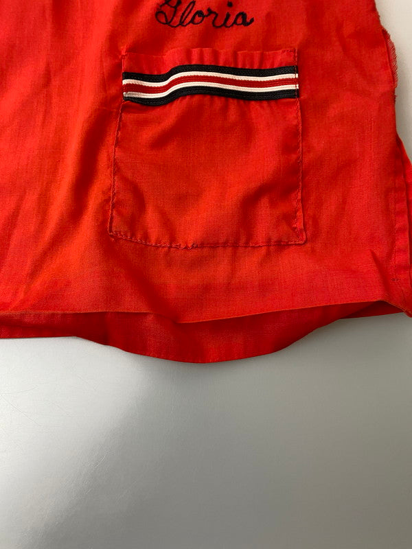 【現状渡し品】【メンズ】 HILTON ヒルトン PERMANENT PRESSタグ 70S USA製 SS BOWLING SHIRT ボウリングシャツ トップス 146-250405-ks-11-min サイズ：40 カラー：レッド系 万代Net店