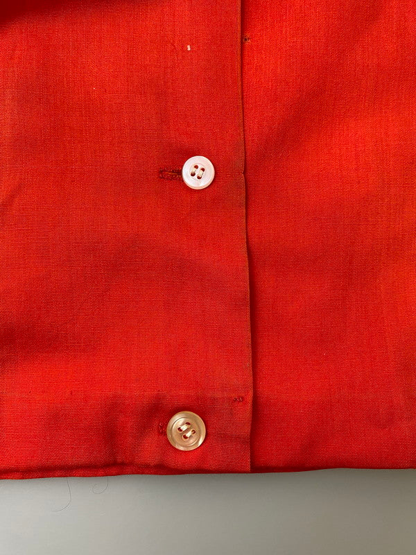 【現状渡し品】【メンズ】 HILTON ヒルトン PERMANENT PRESSタグ 70S USA製 SS BOWLING SHIRT ボウリングシャツ トップス 146-250405-ks-11-min サイズ：40 カラー：レッド系 万代Net店