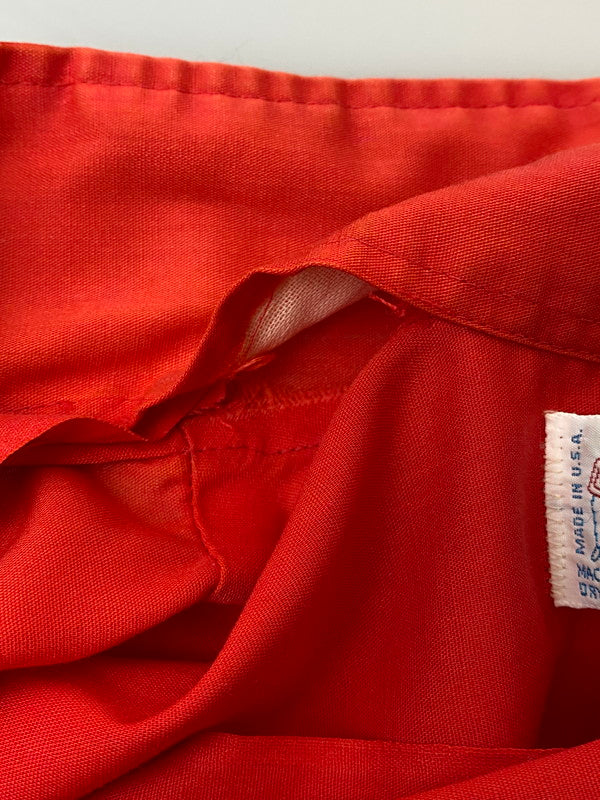 【現状渡し品】【メンズ】 HILTON ヒルトン PERMANENT PRESSタグ 70S USA製 SS BOWLING SHIRT ボウリングシャツ トップス 146-250405-ks-11-min サイズ：40 カラー：レッド系 万代Net店