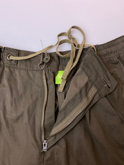 【現状渡し品】【メンズ】 HUF ハフ NYLON CARGO 3WAY PANTS ナイロンカーゴパンツ 153-250419-ks-21-min サイズ：L カラー：カーキ 万代Net店