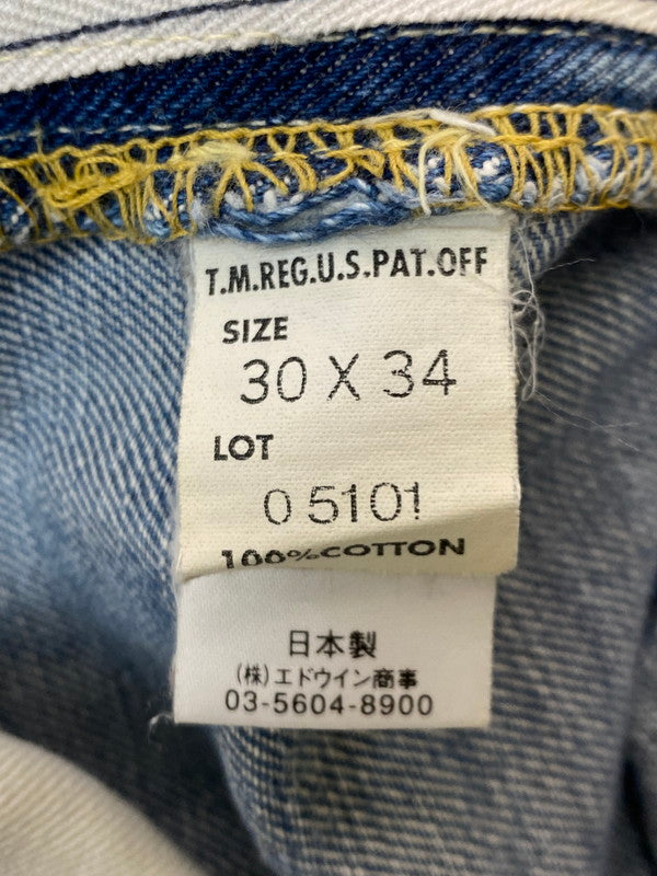 【現状渡し品】【メンズ】 LEE RIDERS リーライダース 05101 日本製 101Z 1952モデル GRIPPER ZIPPER DENIM PANTS デニムパンツ ボトムス 158-250720-AS-11-min サイズ：30×34 カラー：ブルー 万代Net店