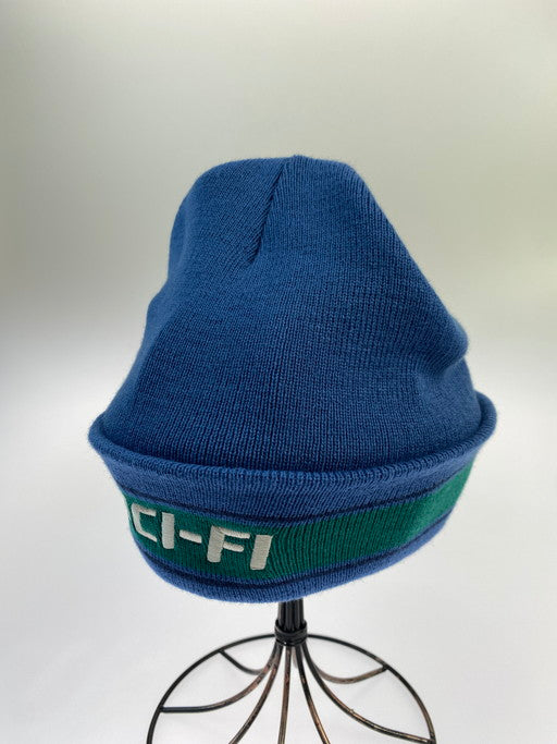 【中古美品】【メンズ/レディース】 SCI-FI FANTASY LOGO BEANIE サイファイファンタジー ロゴビーニー ニット帽 帽子 185-250416-yn-05-min カラー：ブルー系 万代Net店