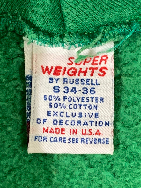 【中古品】【メンズ】 SUPER WEIGHT BY RUSSELL スーパー ウエイト バイ ラッセル HOODIE ST.THOMAS フーディ パーカー トップス 146-250718-jt-24-min サイズ：S カラー：グリーン 万代Net店