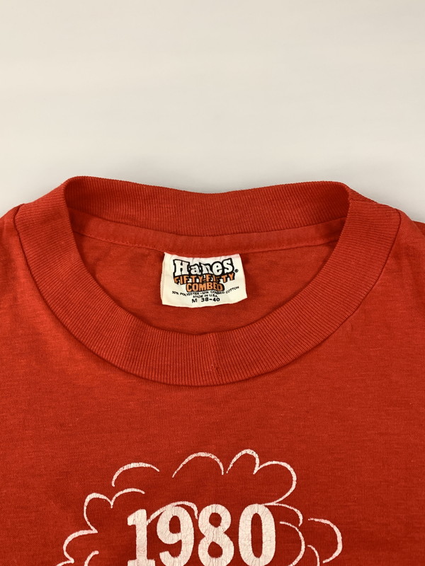 【中古品】【メンズ】 HANES ヘインズ 80'S PRINT TEE ショートスリーブ 146-250414-AS-34-min サイズ：M カラー：レッド 万代Net店